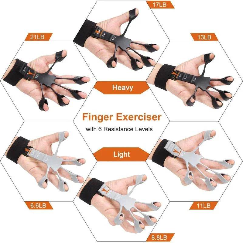 hand flex grip strengthener Expander resistance Rubber finger trainer handgrip flexgrip gripsters rehabilitation