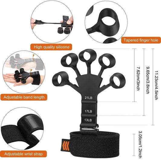 hand flex grip strengthener Expander resistance Rubber finger trainer handgrip flexgrip gripsters rehabilitation