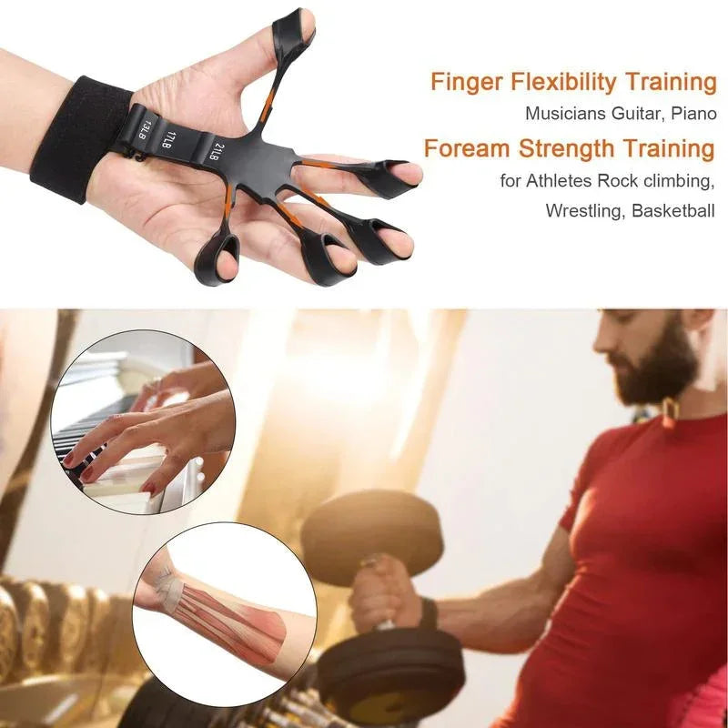 hand flex grip strengthener Expander resistance Rubber finger trainer handgrip flexgrip gripsters rehabilitation